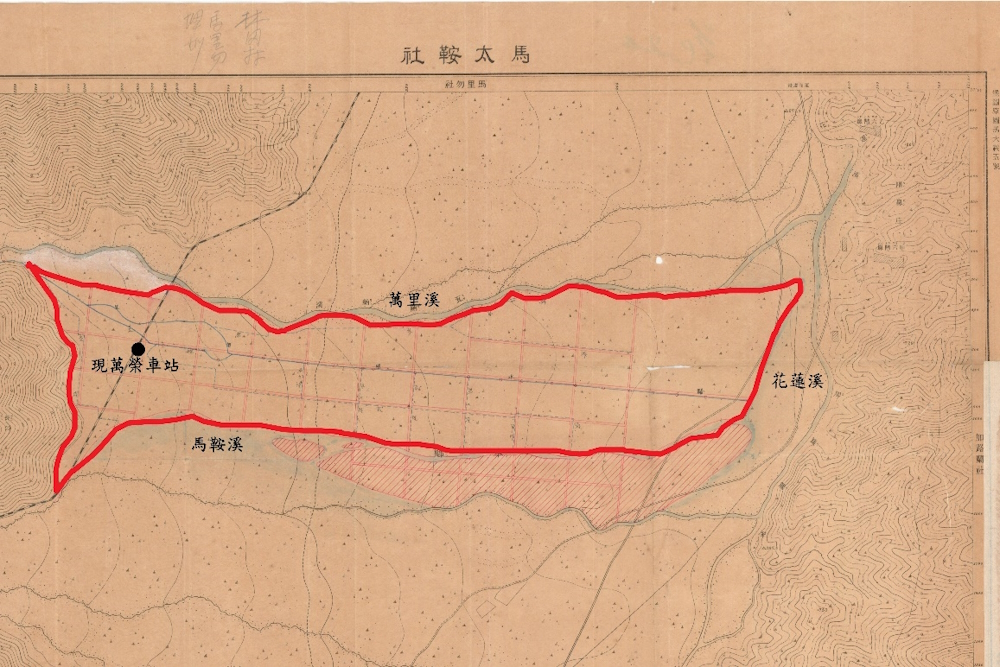 圖2：萬里橋圳灌溉位置圖