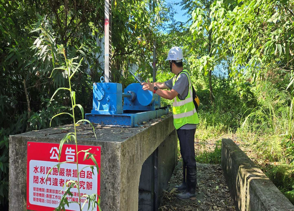 志學圳排水閘門(編號H3C65)開啟