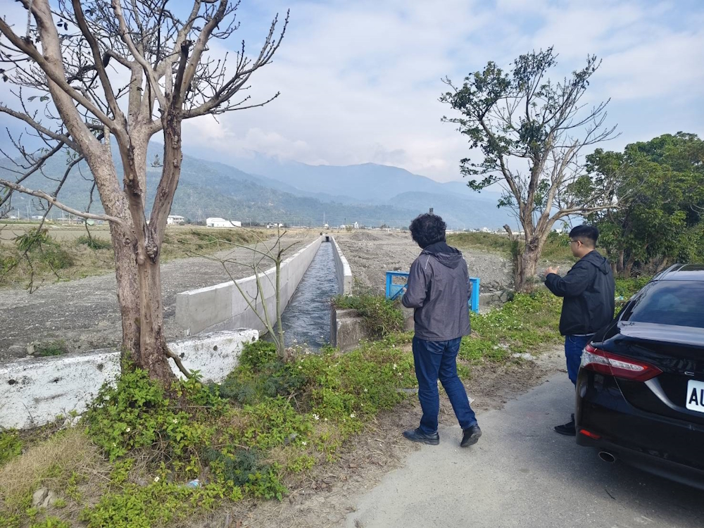 視察縣堺圳灌溉系統強化工程
