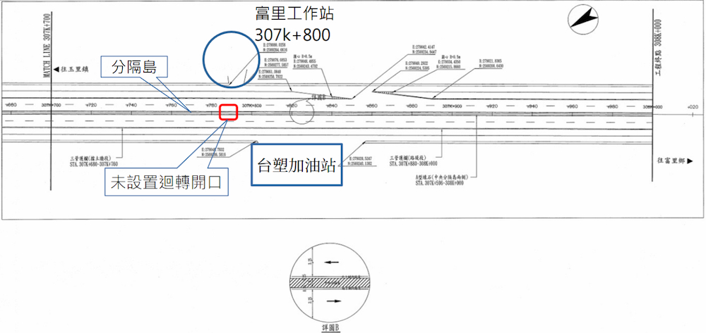 原設計圖未設置迴轉開口