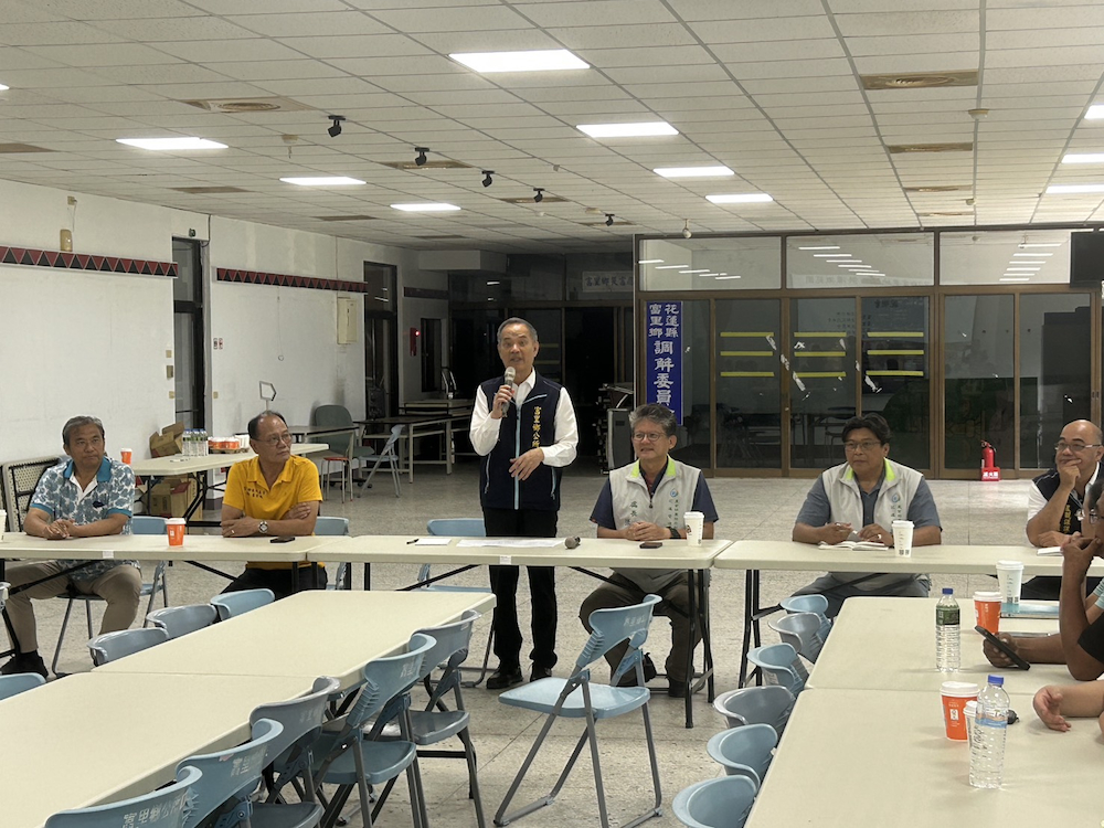 富里江鄉長致詞,關心地方缺水情形