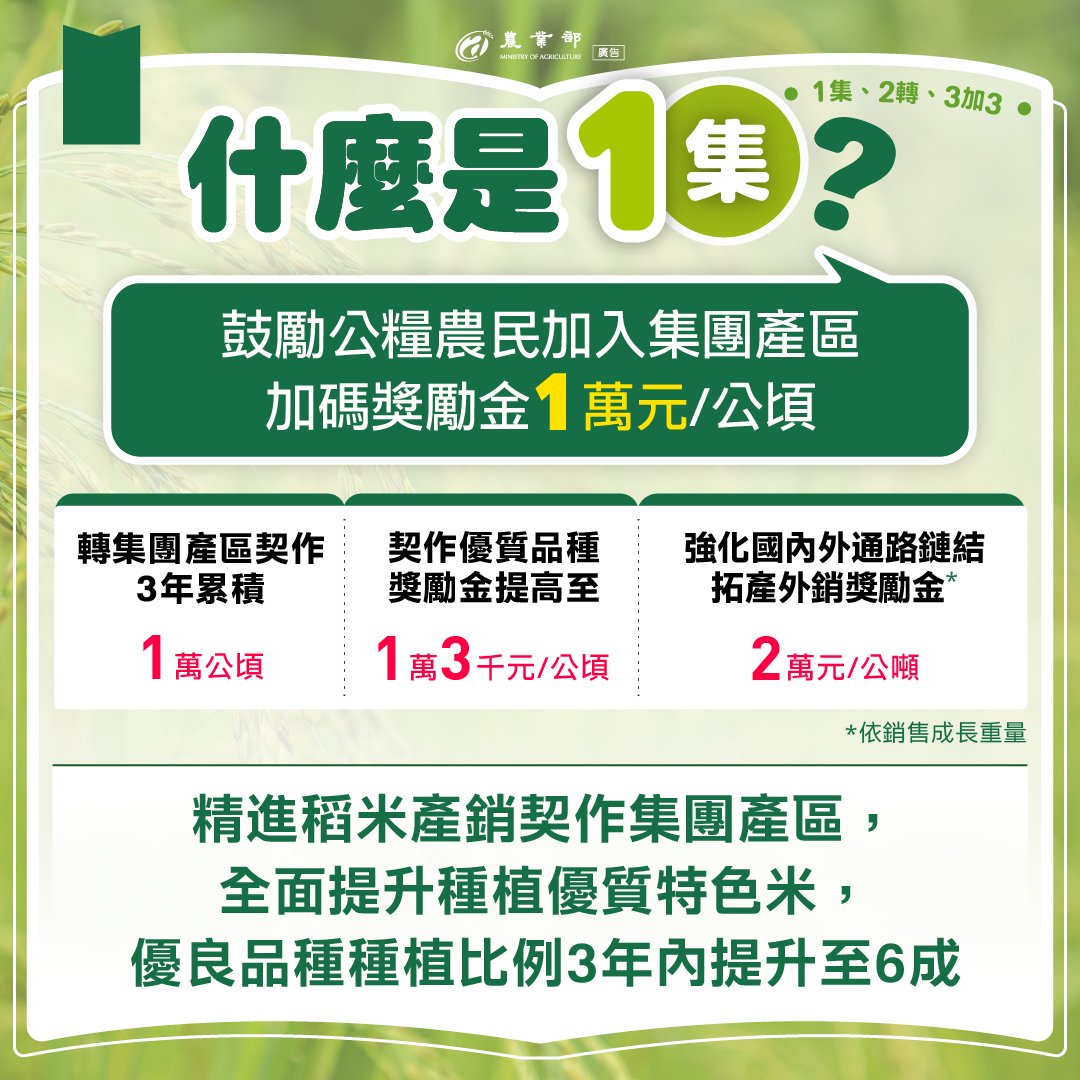 1 集：精進稻米產銷契作集團產區