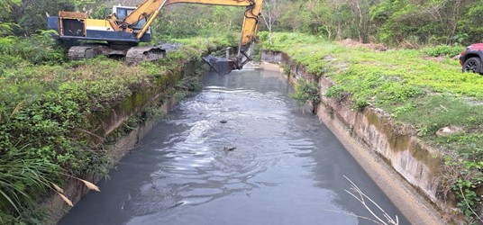 鳳林工作站轄內林田圳幹線沉沙池清淤