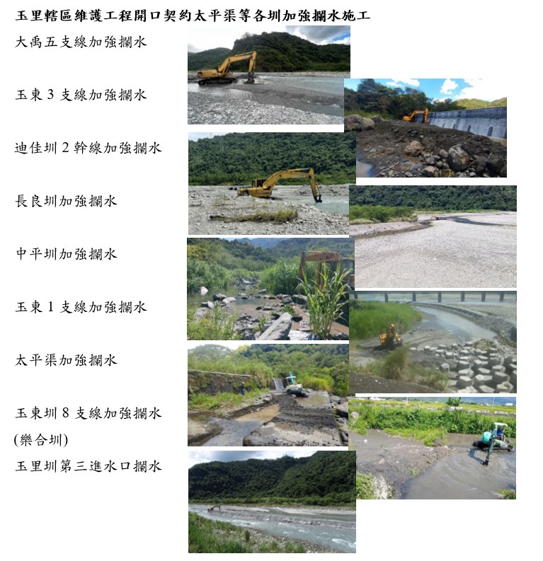 本處灌溉營運管理抗旱因應措施-玉里