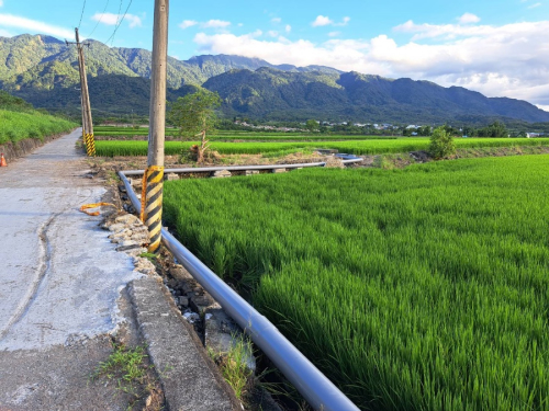 玉里站所管轄松浦地區因0918地震造成地面隆起２
