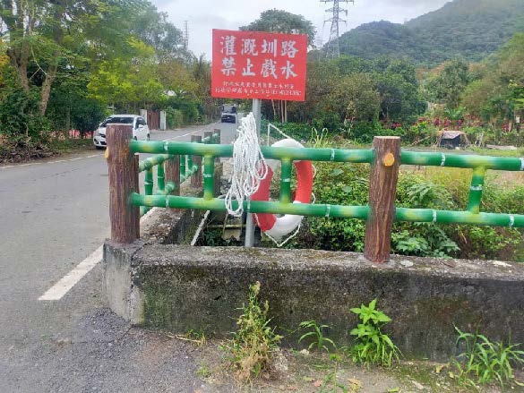 吉安大圳定點建置救生圈和繩索12處4
