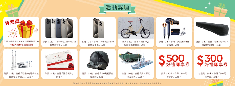 全民國防教育-獎項
