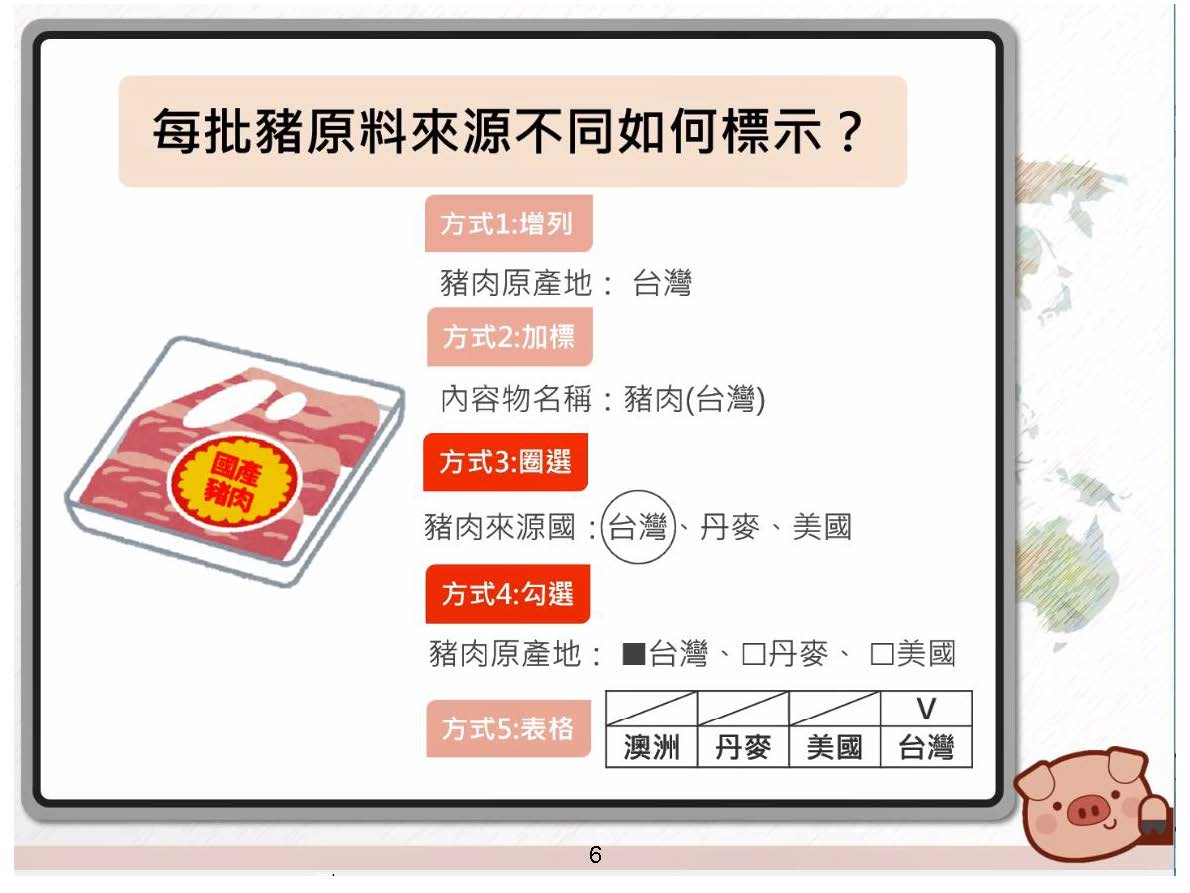 原料之原產地標示規定」