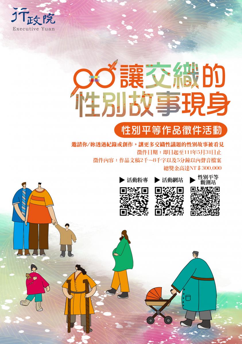 讓交織的性別故事現身-性別平等作品徵件活動